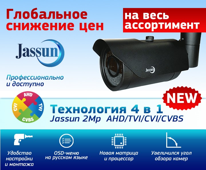 Модернизация двухмегапиксельной AHD-линейки камер Jassun